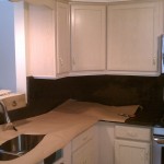 13 before - Standard peach white wash cabinets