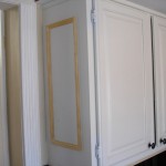 7 white painted oak -brushstrokes and grain visible